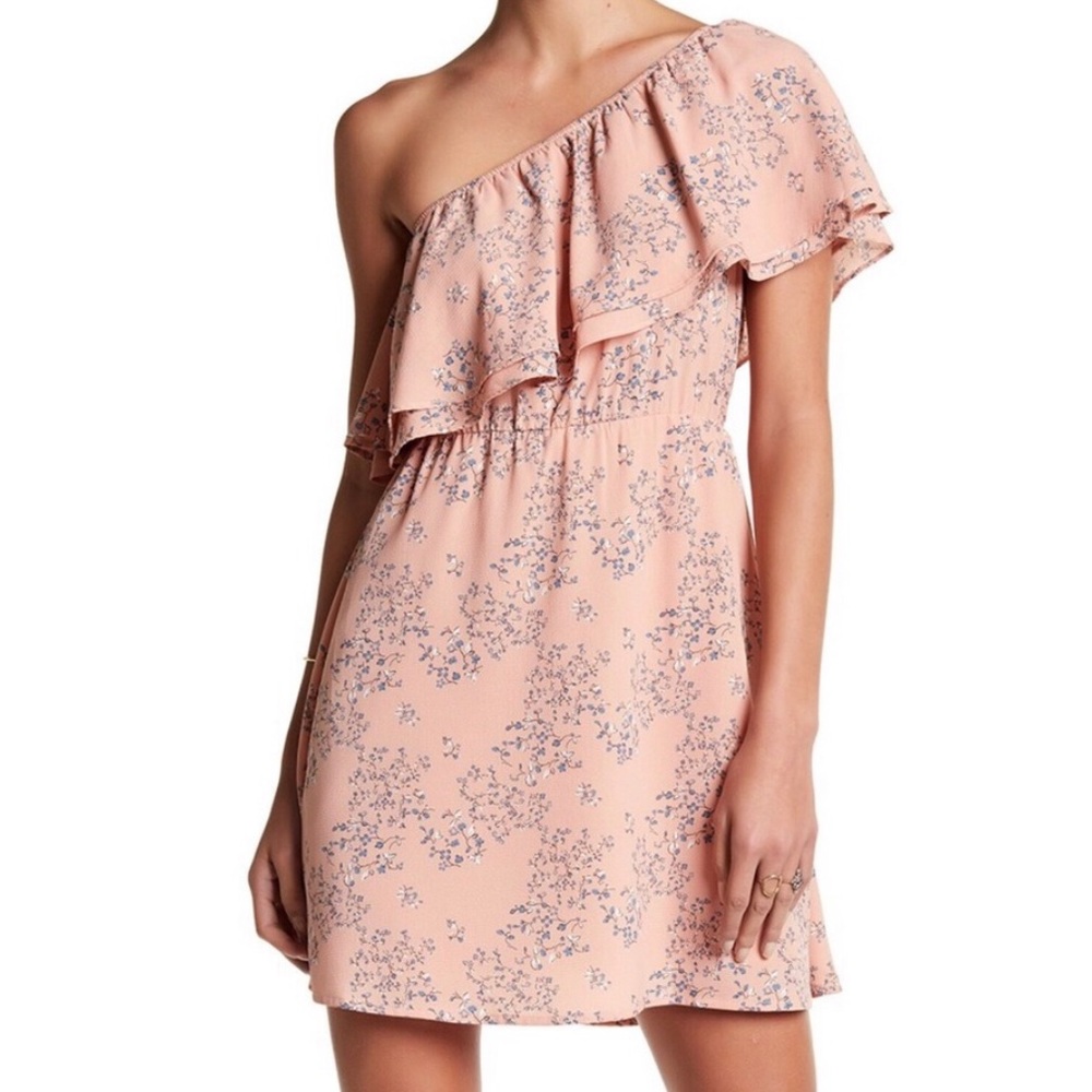 Lush One Shoulder Floral Dress